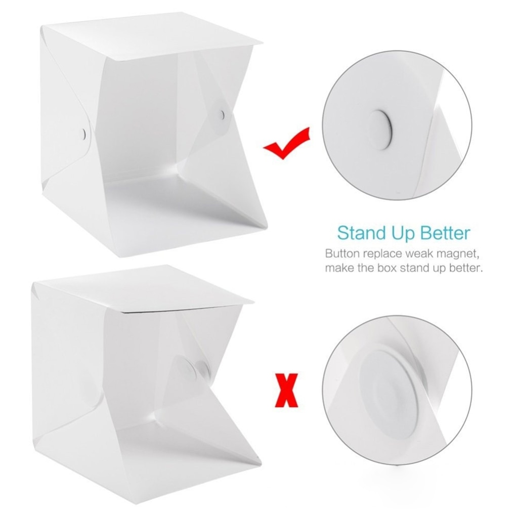 Folding Lightbox Mini Photography Lightbox Portable Photography Photo Studio LED Softbox Photo Shooting Tent Soft Light Box