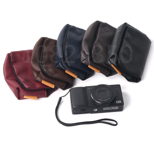 Funda de cuero PU para cámara, cubierta suave para Panasonic TS7 FT7 TZ200 ZS200 TZ91 TZ90 ZS70 LX10 LX15 TZ80 ZS60 TZ100 ZS100 TZ70 TZ71