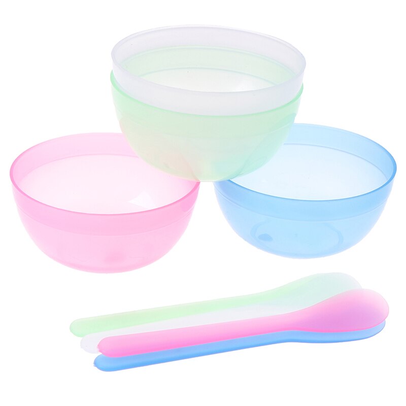 Juego de cuencos de plástico con cubrebocas, cuenco para máscara facial, maquillaje casero, belleza, 4 colores, 2 unidades