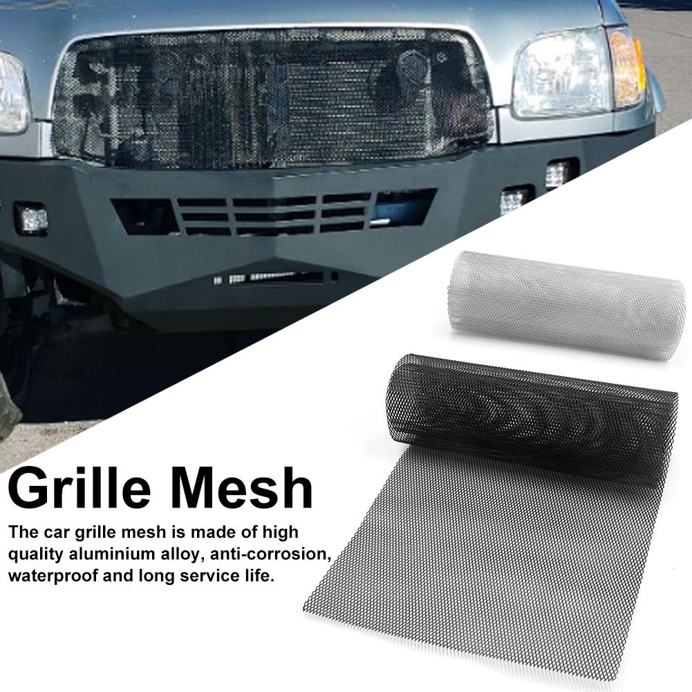 40Inch X 13Inch Auto Grille Mesh Aluminium Grill Mesh Sheet Rhombic Type Zwart