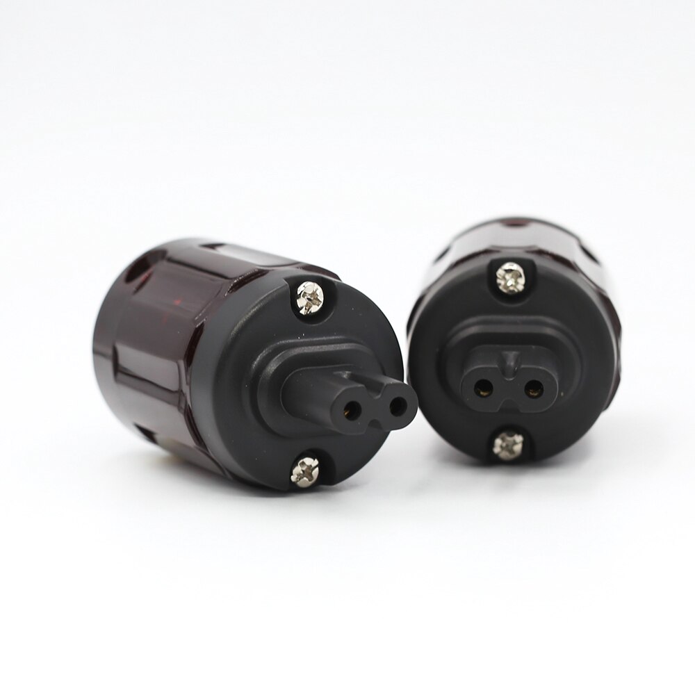 2pcs Hifi C-079 Figure 8 IEC C7 Plug Socket adapter connector hifi Audio Power Cable IEC Female Electrical Plug