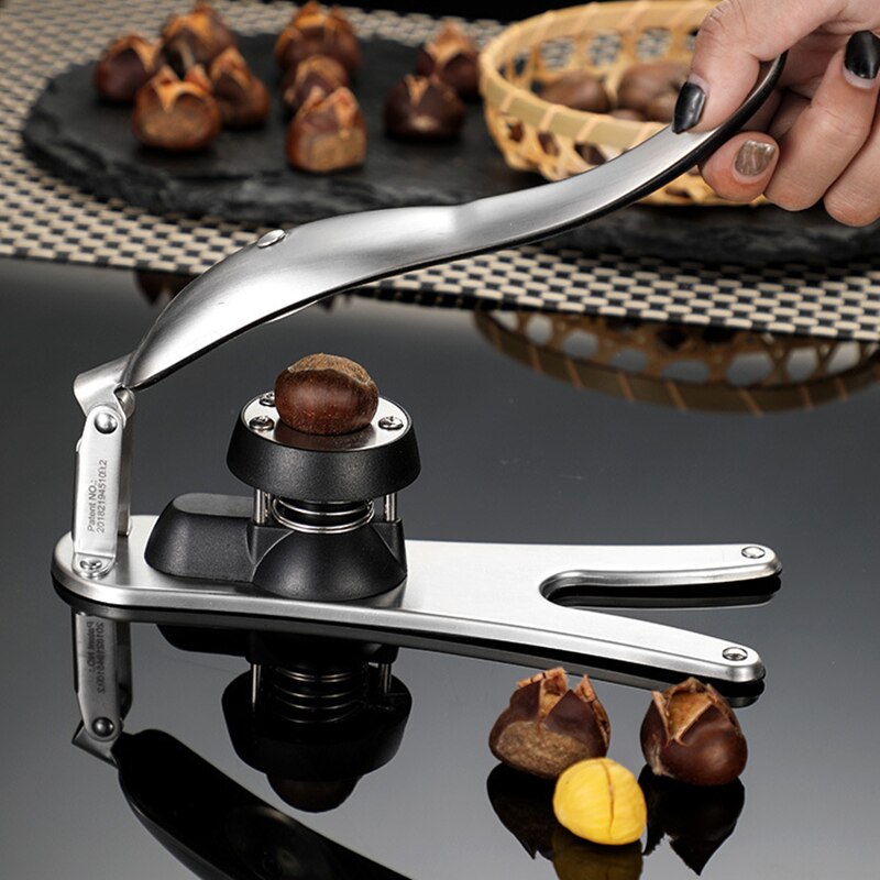 Stainless Steel 2 in 1 Quick Chestnut Clip Walnut ... – Grandado