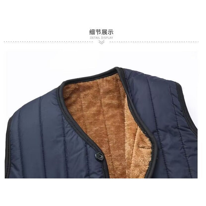 Herbst und Winter Herren-Strickjacke, einfarbig, Knopftasche, Rundhalsausschnitt, ärmellos, modisch, lässig