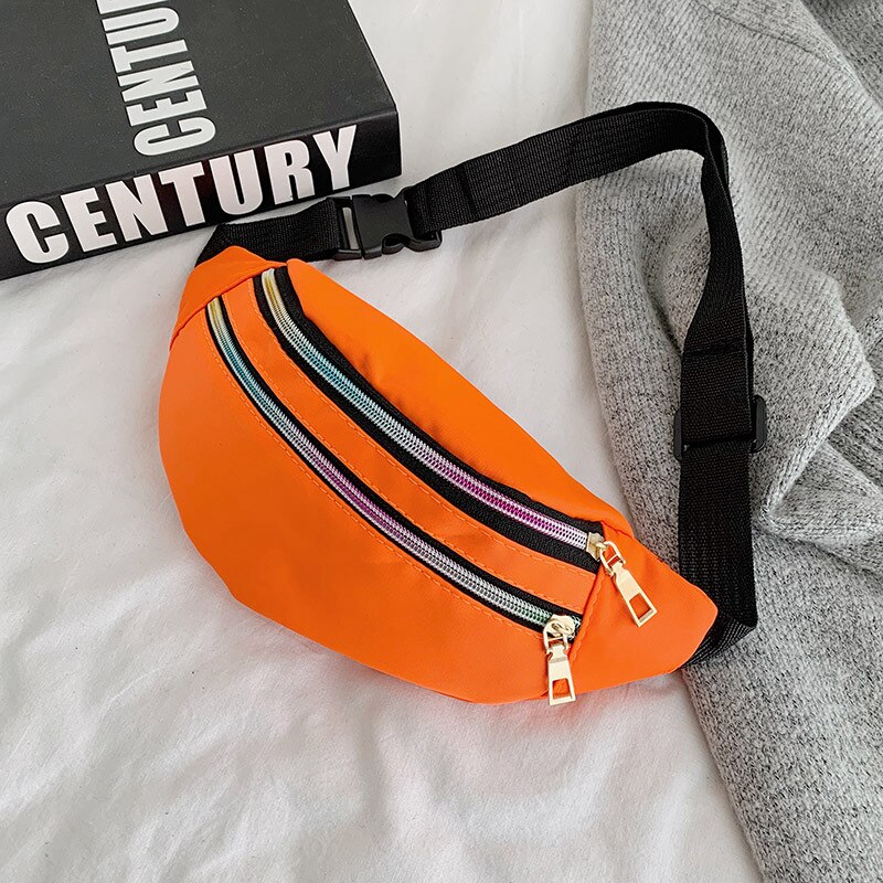 Waist Bag Leopard Fanny Pack Harajuku Style Women's Belt Bag Murse Banana Bum Bag Sling Chest Bag for Travel Dailylife: Orange