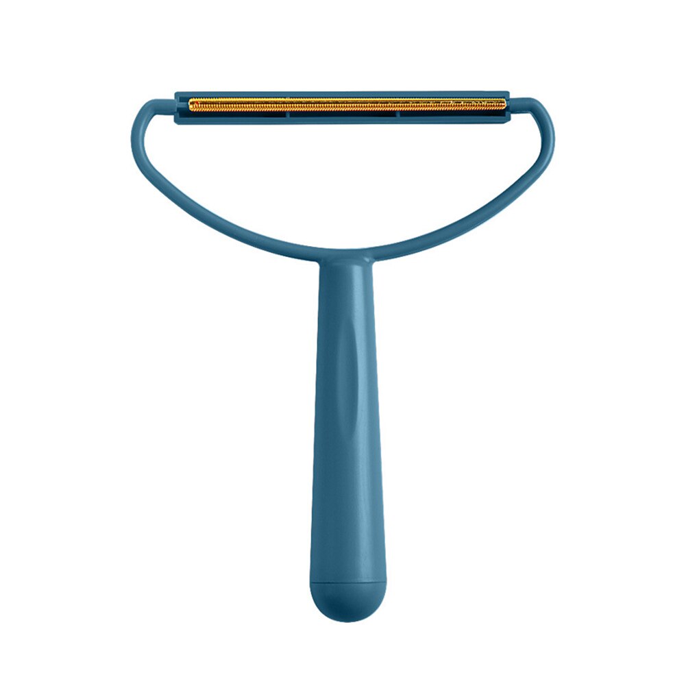 2 Side Mini Draagbare Kleding Pet Hair Bont Verwijdering Tapijt Cleaner Remover Wollen Jas Kleding Fluff Fuzz Stof Scheerapparaat Borstel tool: Blauw