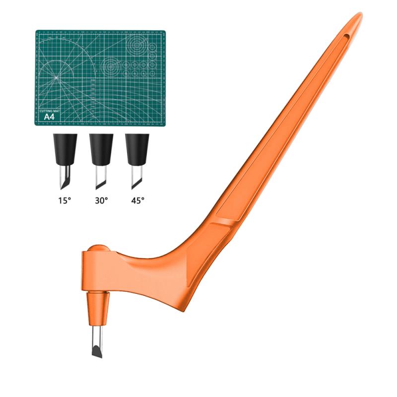 Craft Cutting Tools 360 Rotary Cutter Decoupage Sculpture Engraving Cutter Paper Jam Pattern Carving Knife DIY Art Tools: orange