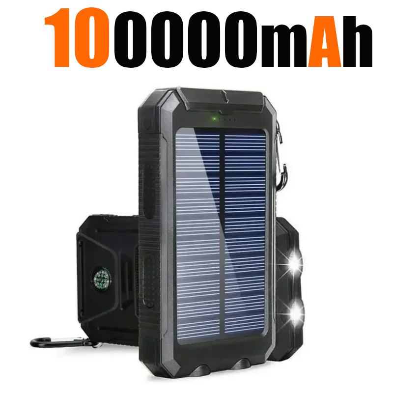 Power Bank Solar 20000mAh BLAVOR Con Panel Plegable, PD 18W, Brújula Y Linterna LED Para Exteriores