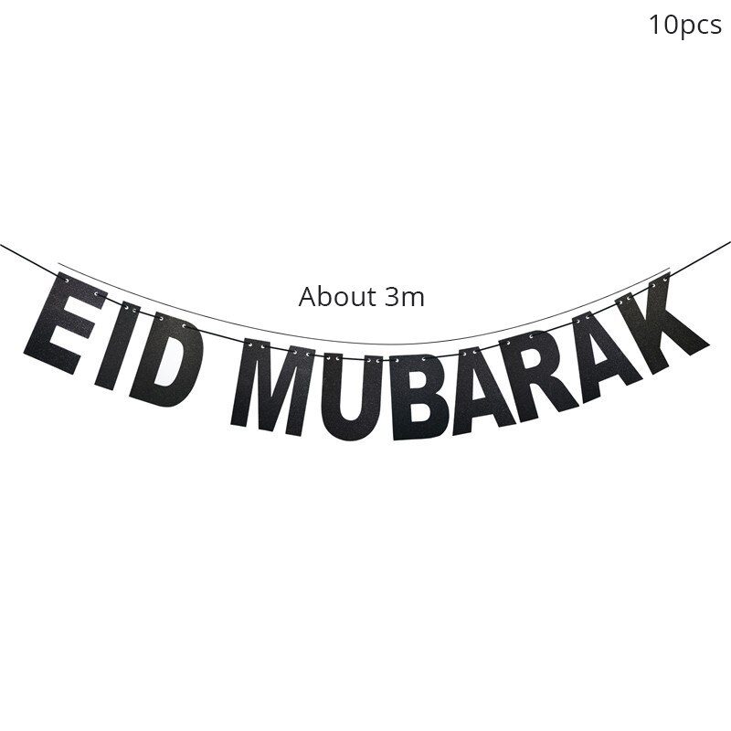 Eid Mubarak Deko-Set Zum Aufhängen – Ramadan Wirbel, Karten & Folienverzierungen