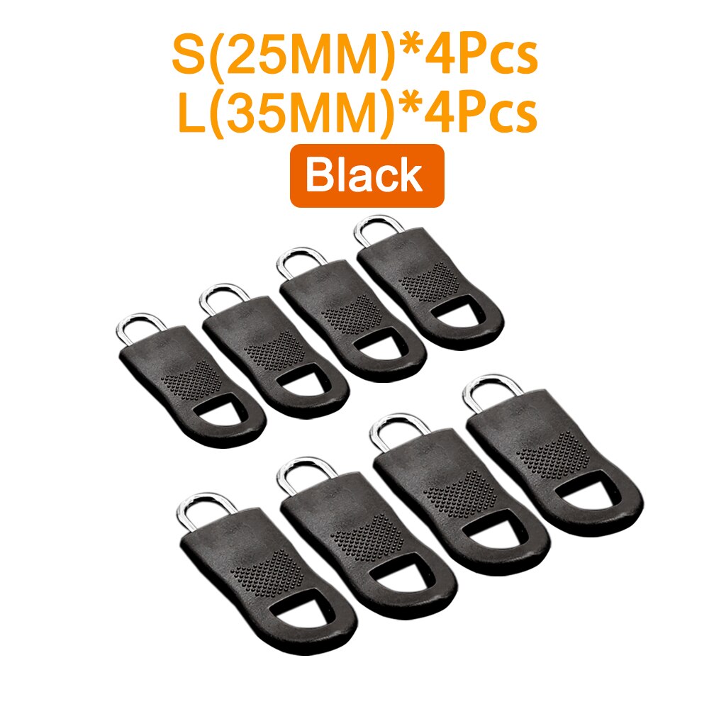 Tirette de remplacement, 8 pièces, tirette de fermeture éclair, étiquette de corde, fixateur de fermeture éclair, boucle cassée, sac à languette, valise, sac à dos, tente