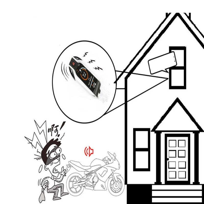 Alarma bidireccional para motocicleta 12V sistema de seguridad antirrobo