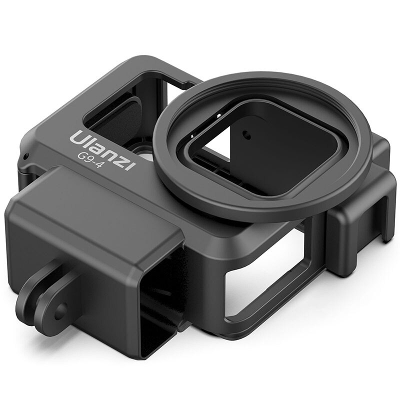 Ulanzi G9-4 for Gopro 10 9 Hero Black Plastic Vlog Case Cage Protective Housing 52MM Filter Adapter Ring Cold for Microphone