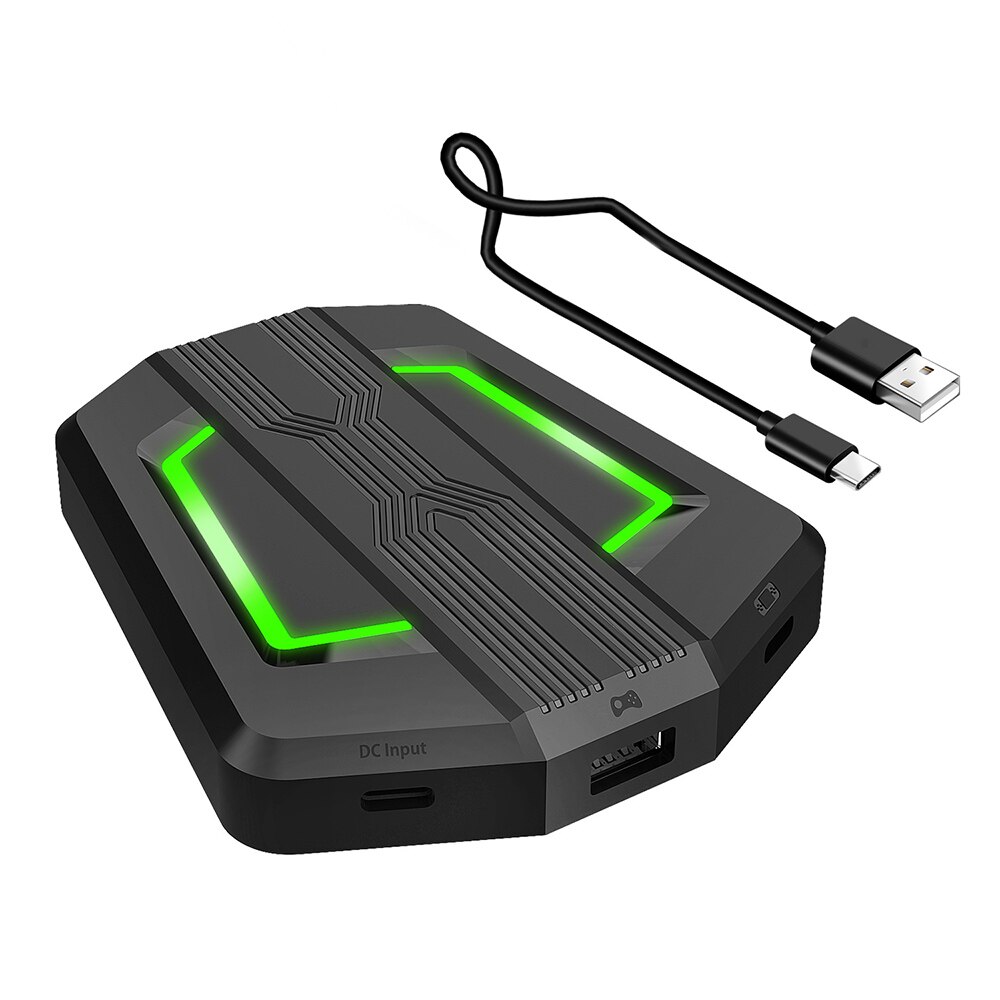 Muuntimen näppäimistö ja hiiren sovitin kannettavat hiiret n-kytkimelle  ps4 ps3 xbox one 360 nelivärisellä hengitysvalolla