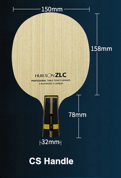 Huieson Table Tennis Training Blade ZLC 5 Plywood 2 Ply ZL Carbon Fiber Ping Pong Blade for Table Tennis Racket DIY: Short Handle