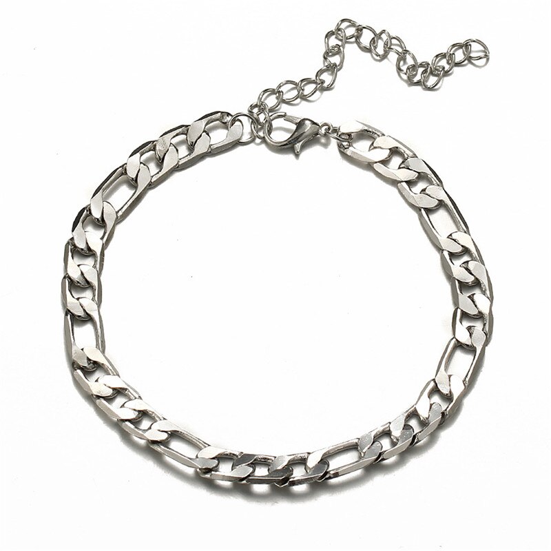 Doreen box enkel fotlänk guld silver färg på fot fotled armband för kvinnor ben smycken 22cm(8 5/8 ") långa , 1 stycken