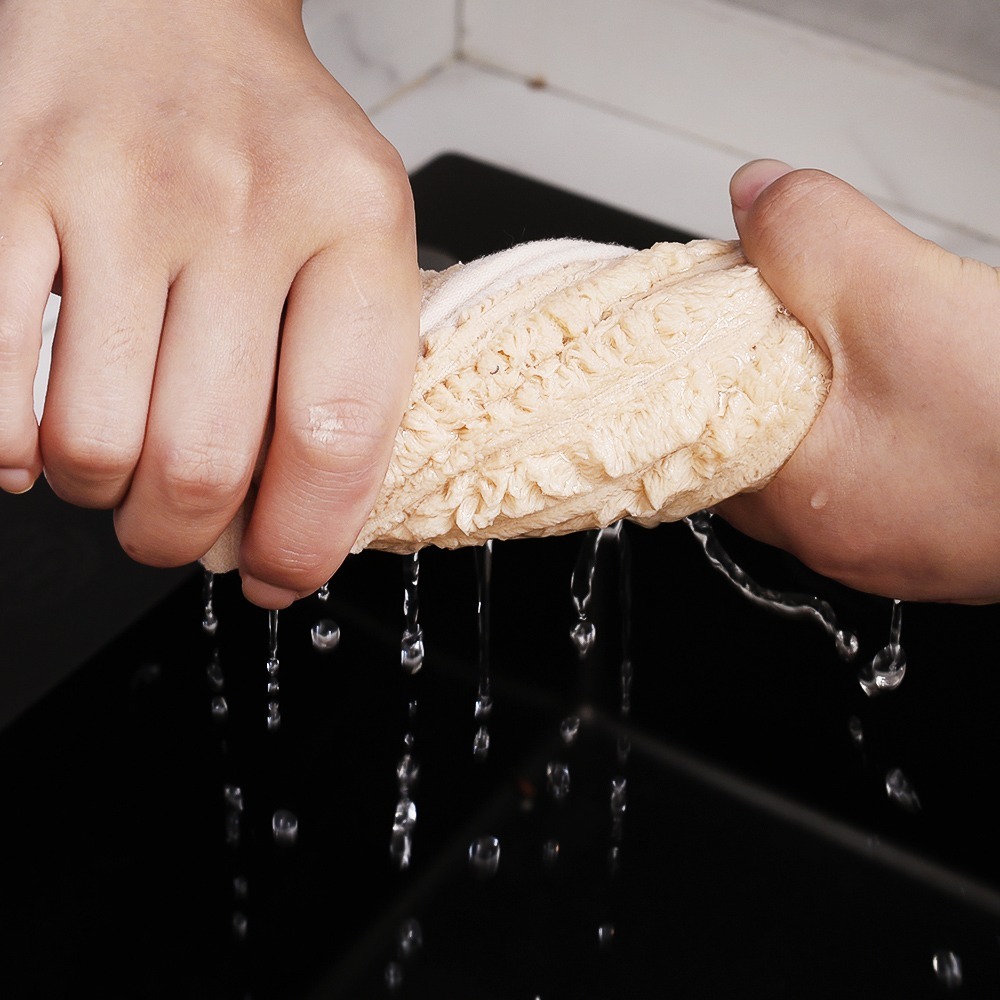 Toalla de limpieza de manos de lana Coral, toalla absorbente gruesa, pañuelo suave duradero, toalla para lavar platos de cocina, 5/1 Uds.