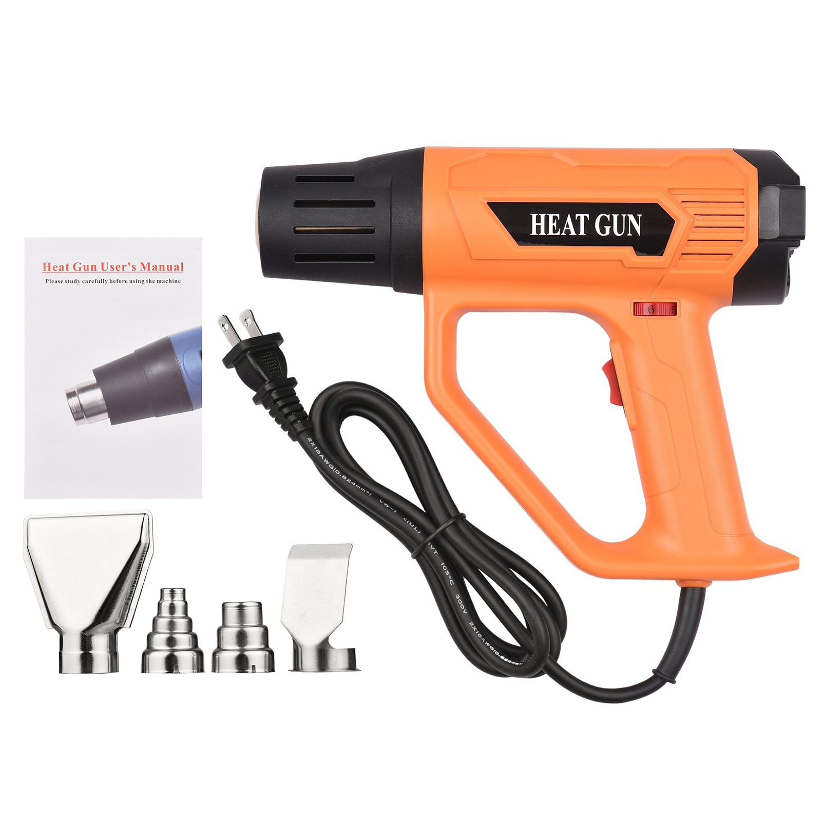 Nowa dmuchawa gorącego powietrza o dużej mocy 2000W wysoki moc obowiązek szybki elektroniczny wyświetlacz cyfrowy opalarka szybkie nagrzewanie 110V/220V: Orenge US