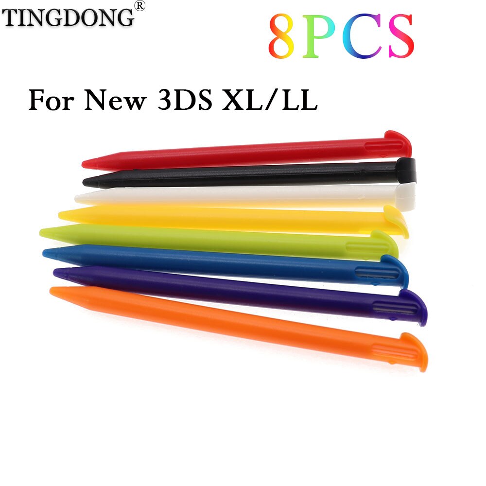 Bolígrafo táctil de 8 piezas para Nintendo 3DS XL LL, negro, rojo, azul, blanco