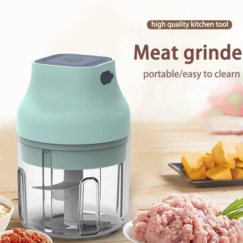 USB Kitchen Grinder Cordless Chopper Meat Grinder Kitchen Cutter Mini Electric Vegetable Garlic Crusher Mixer kitchen