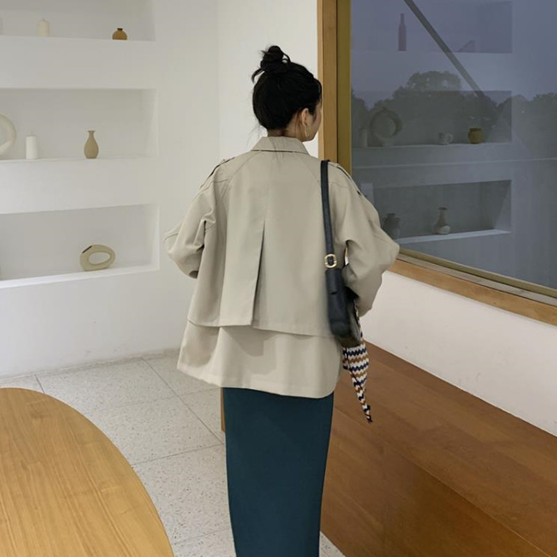 Alien Kitty Spring Short Trench Coat Female Windbreaker Women Autumn Casual Trench Office Lady Coats Outwear