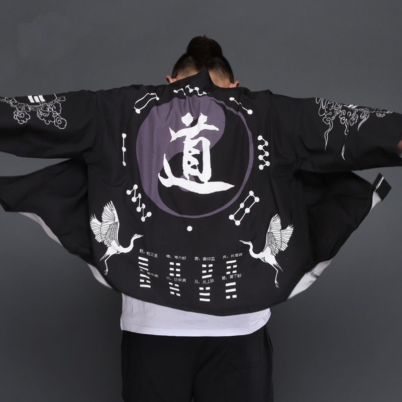 Japanse Kimono Man Yukata Haori Vest Mannen Samurai Kleding Kimono Jas Heren Kimono Streetwear Mannen Japanse Blouse Shirt