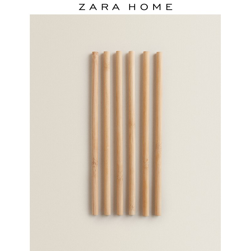 Bambusowe słomki (zestaw 6 sztuk) artykuły gospodarstwa domowego robić picia słomki robić picia: Default Title