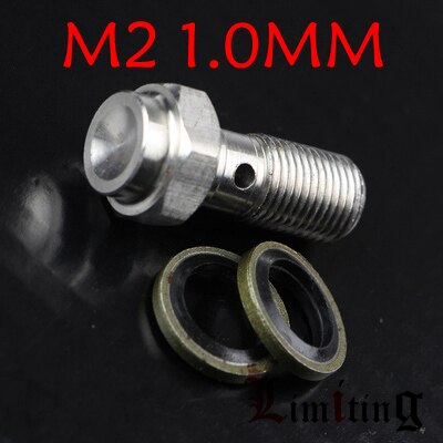 Universele 1.0Mm/1.25Mm Afvoer Olie Schroef Motorfiets Uitlaat Schroef Afvoer Banjo Bout Voor Remklauw/Tubing slang/Hoofdremcilinder: M2-1.0MM