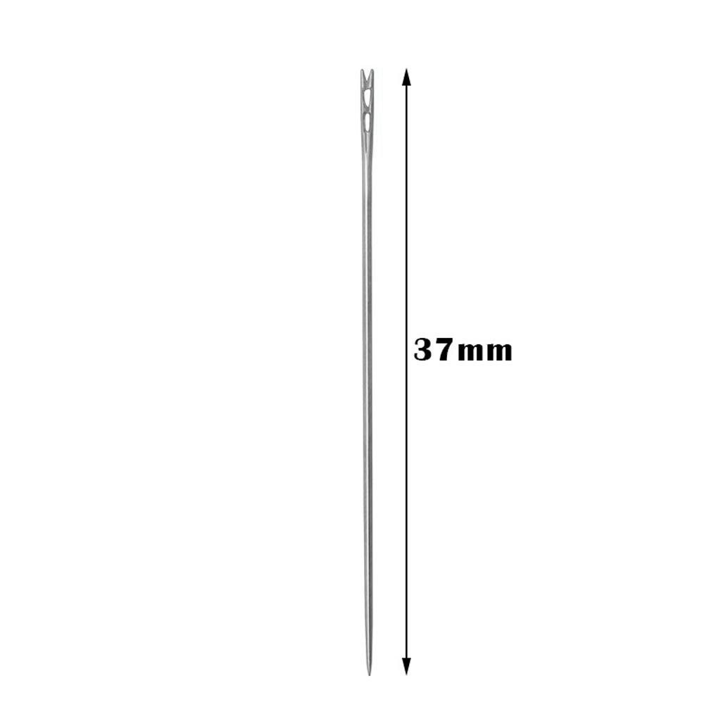 12pcs Thick Large Hand Sewing Needles Multi-size Side Stainless Long Diy Self Threading Big Eye Needle Embroidery Tool #W3