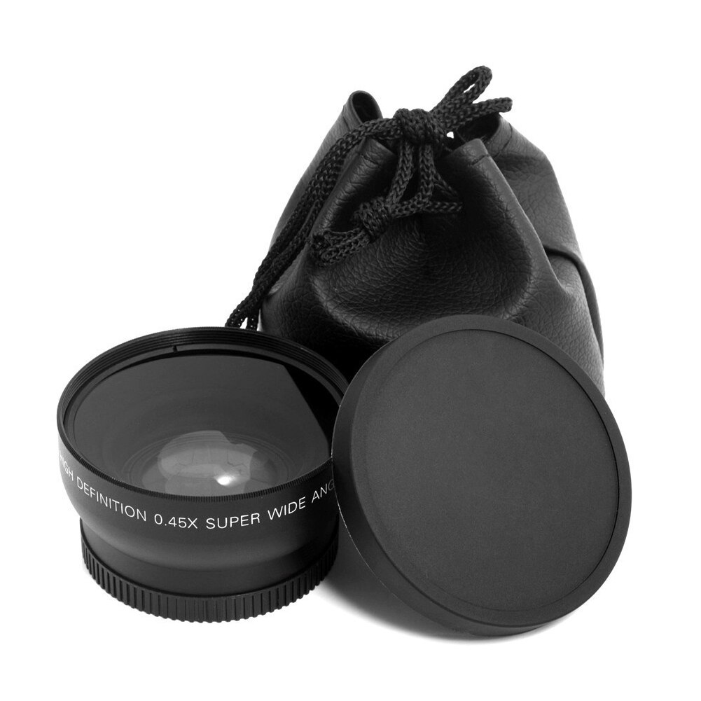 55mm 0.45X Wide Angle Lens Home Accessories Fish Eye Attachment Macro Clear Studio Screen Subject Scenery For Nikon D70 D3200