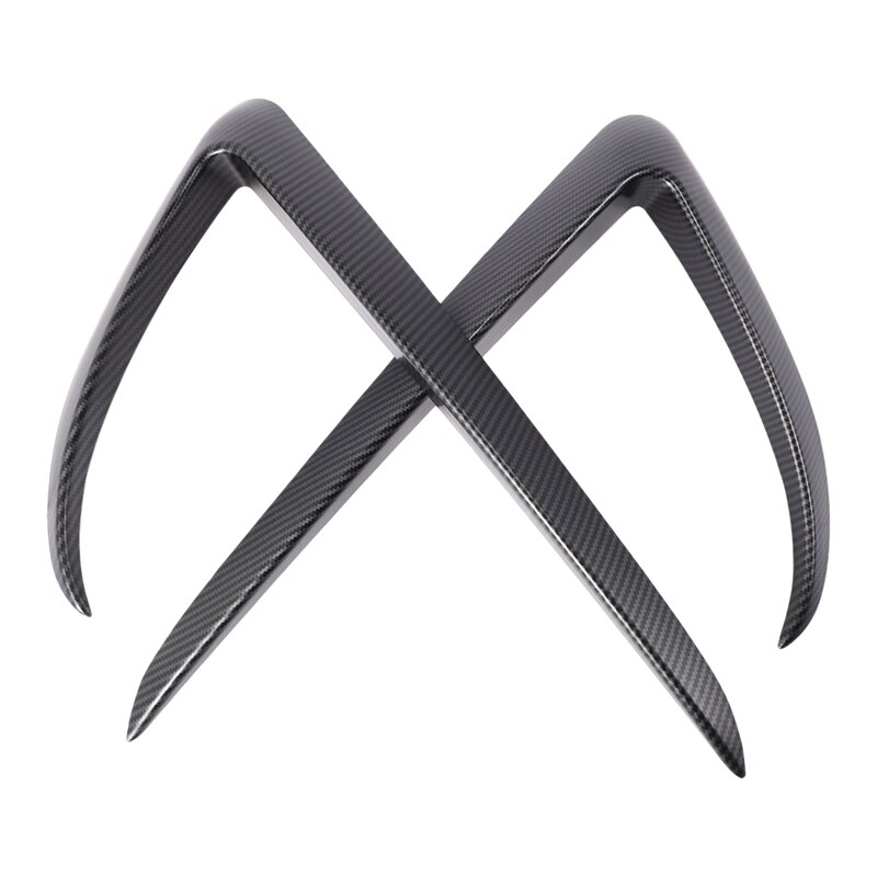 Matte Carbon Fiber Front Blade Trim Front Bumper Lip Splitter Fog Light Trim for Tesla Model 3