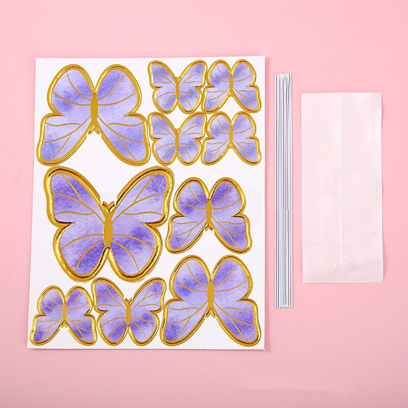 Schmetterling Kuchen Gekrönt Glücklich Geburtstag Kuchen Dekorieren Lieferungen für Baby Dusche Hochzeit Geburtstag Party Dekorationen