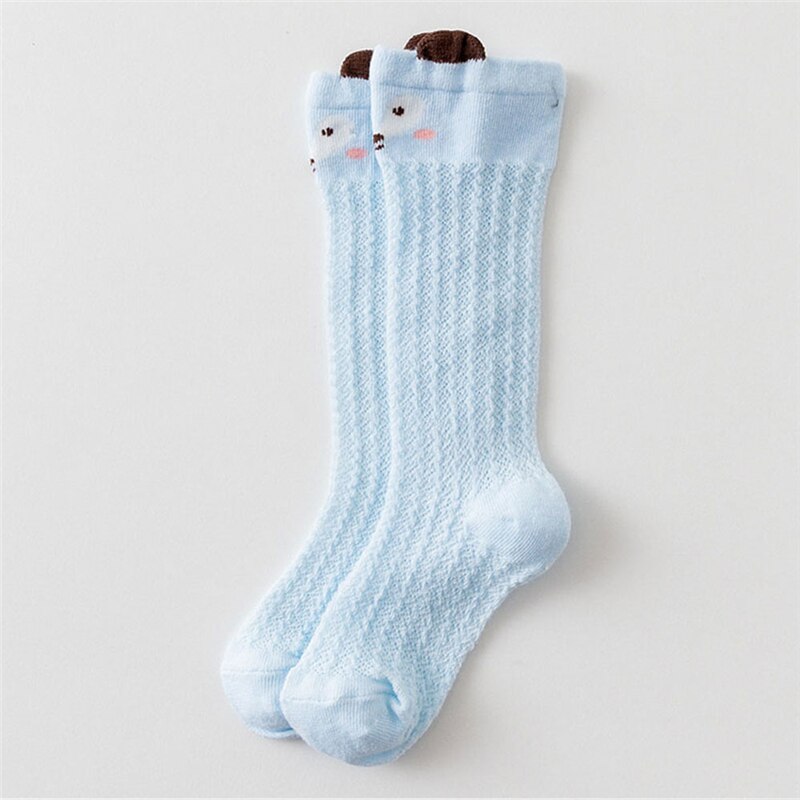 2x Baby Boy Girl Lovely Cotton Socks Cute Cotton Baby Socks Anti-Slip Infant Knee High Socks Newborn Cute Baby Socks: B