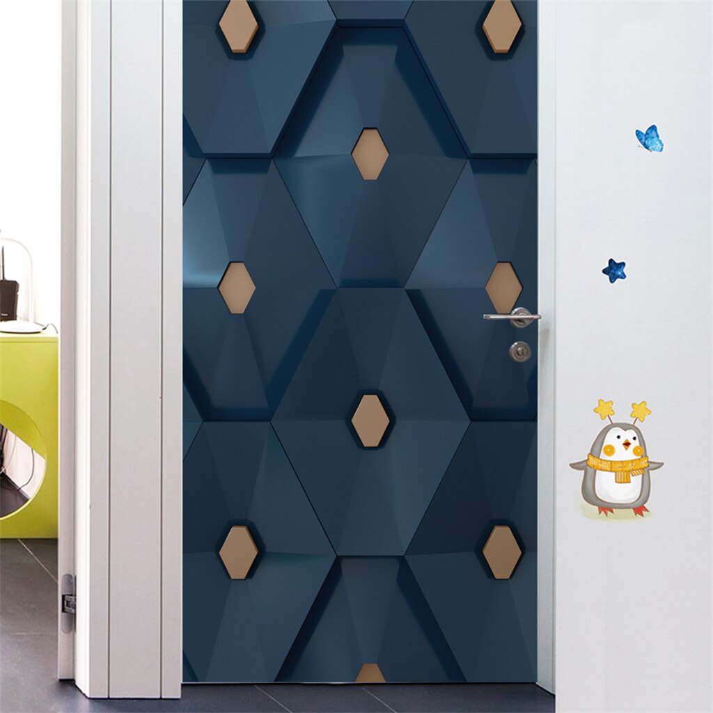 Three-dimensional Simulation Door Stickers Wooden Waterproof Door Stickers Leisure Delicate Convenience practical#1