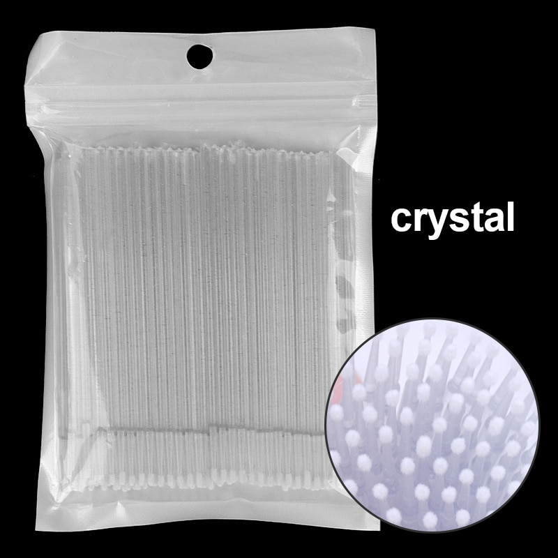 Kekelala 100Pcs/Fles Wimper Extension Wattenstaafjes Lash Lift Lijm Remover Applicators Microblade Make Micro Borstels Tool