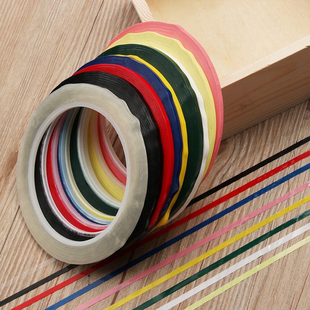 1Pcs 3mm Length 66M 5S Desktop Positioning Tape Multicolor Marking Tape Warning Color Blackboard Drawing Grid Scribing Tape