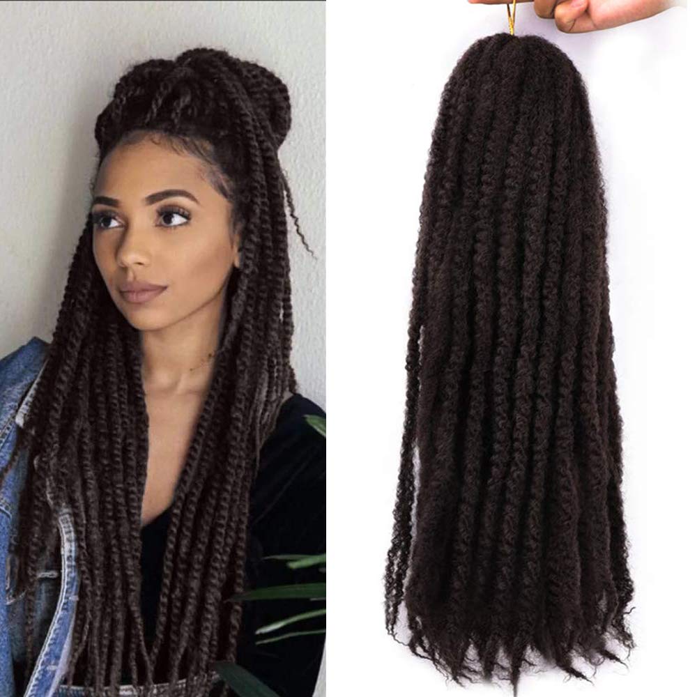 18 Inch Ombre Marley Braids Crochet Hair Crochet Braid Twist Box Afro Synthetic Jumbo Braiding Hair Extensions For Black Women: #2 / 1 pack