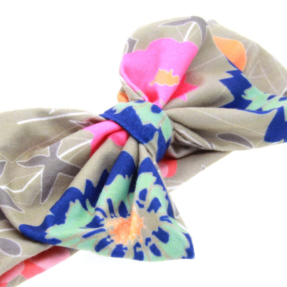 Infant Kleinkind Baby Mädchen Plaid Dot Floral Druck Bowknot Kaninchen Ohren Elastischen Tuch Stirnband Haarband Haar Zubehör