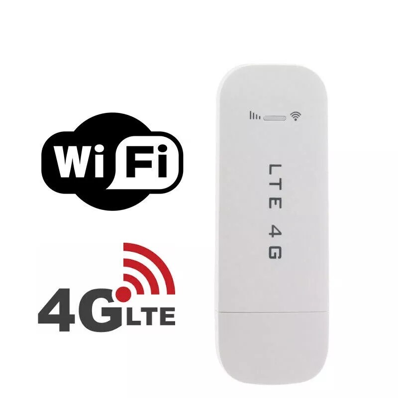 4G Lte E8372 150Mbps Usb Modem Adapter Met Wifi Hotspot Draadloze Usb Netwerkkaart Universal White