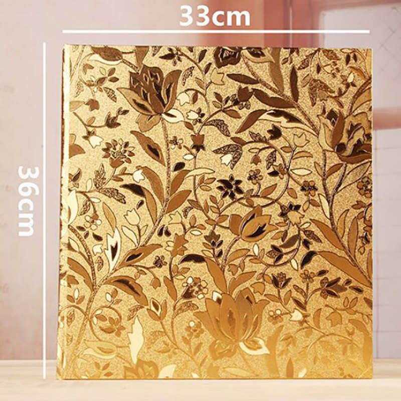 600 Pockets Gold Color Photo Album Holds Premium -Frame Cover Family Wedding Anniversary Baby Vacation Bound Multi-Directional