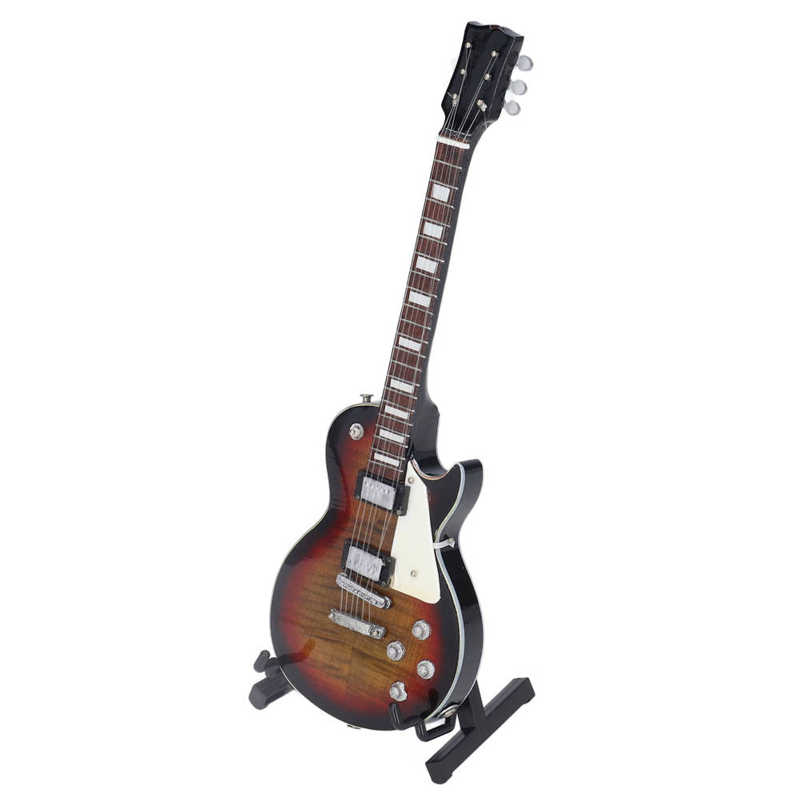 Miniatur-e-gitarrenmodell, metall-stimmwirbel mit gitarrenständer zur dekoration
