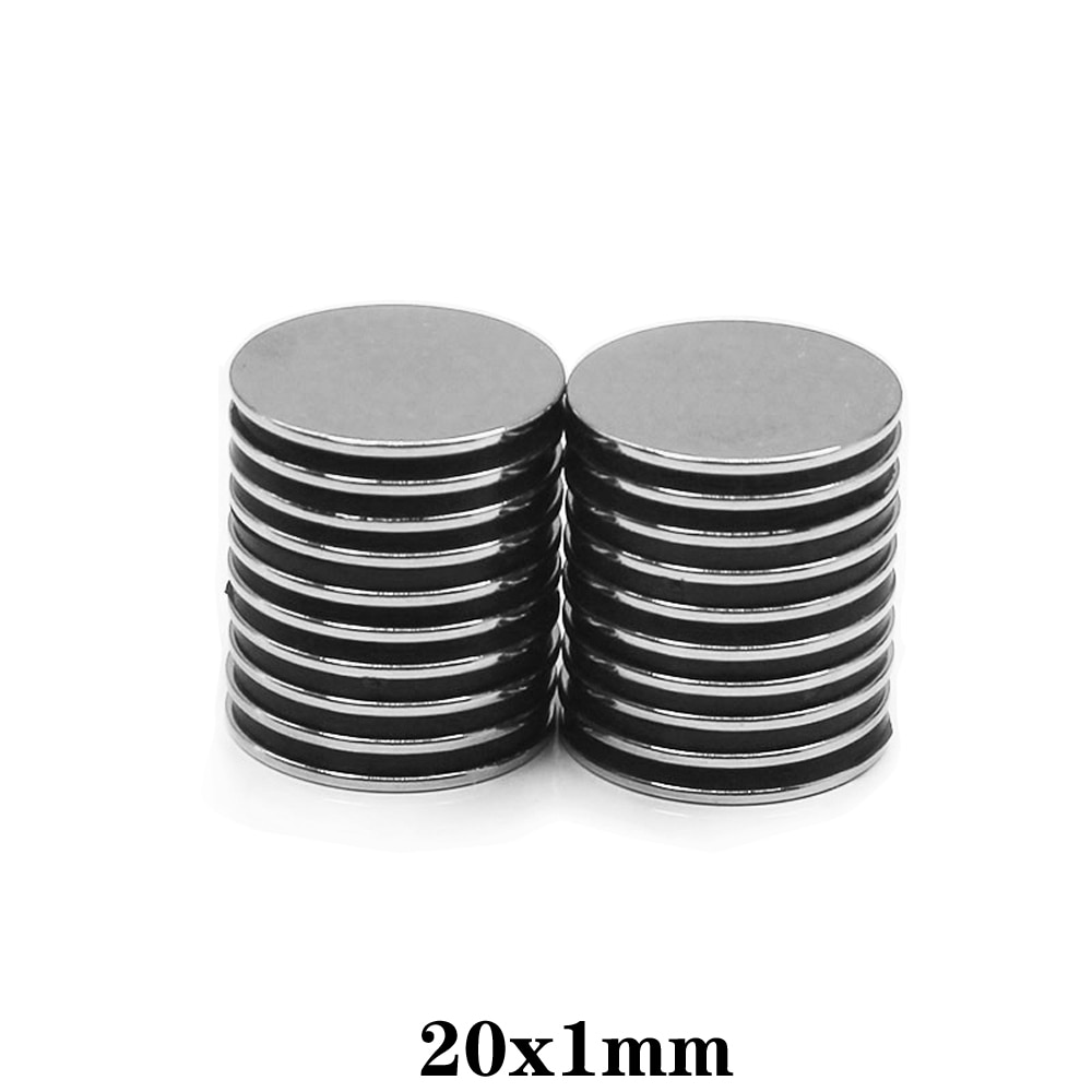 10/20/50/100/150/200pcs 20x1 Rare Earth Magnets 20x1mm Round Magnet 20mmx1mm Fridge Permanent Neodymium Magnet disc 20*1 mm