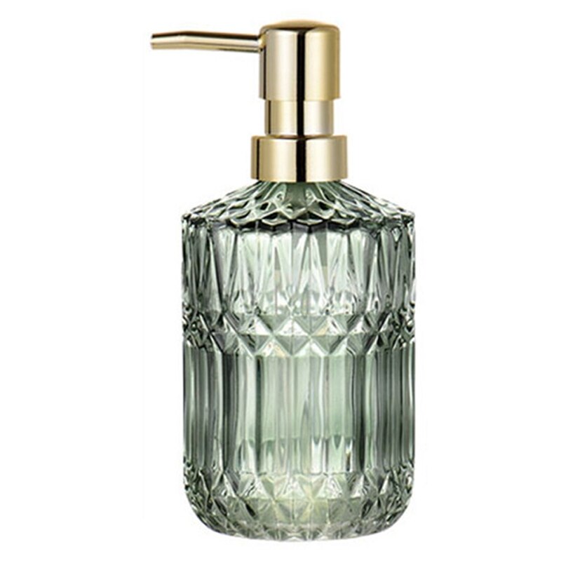 400ml såpedispenser elegant gl påfylling tom flaske hjem hotell baderom balsam håndsåpe sjampo flaske: Grønn