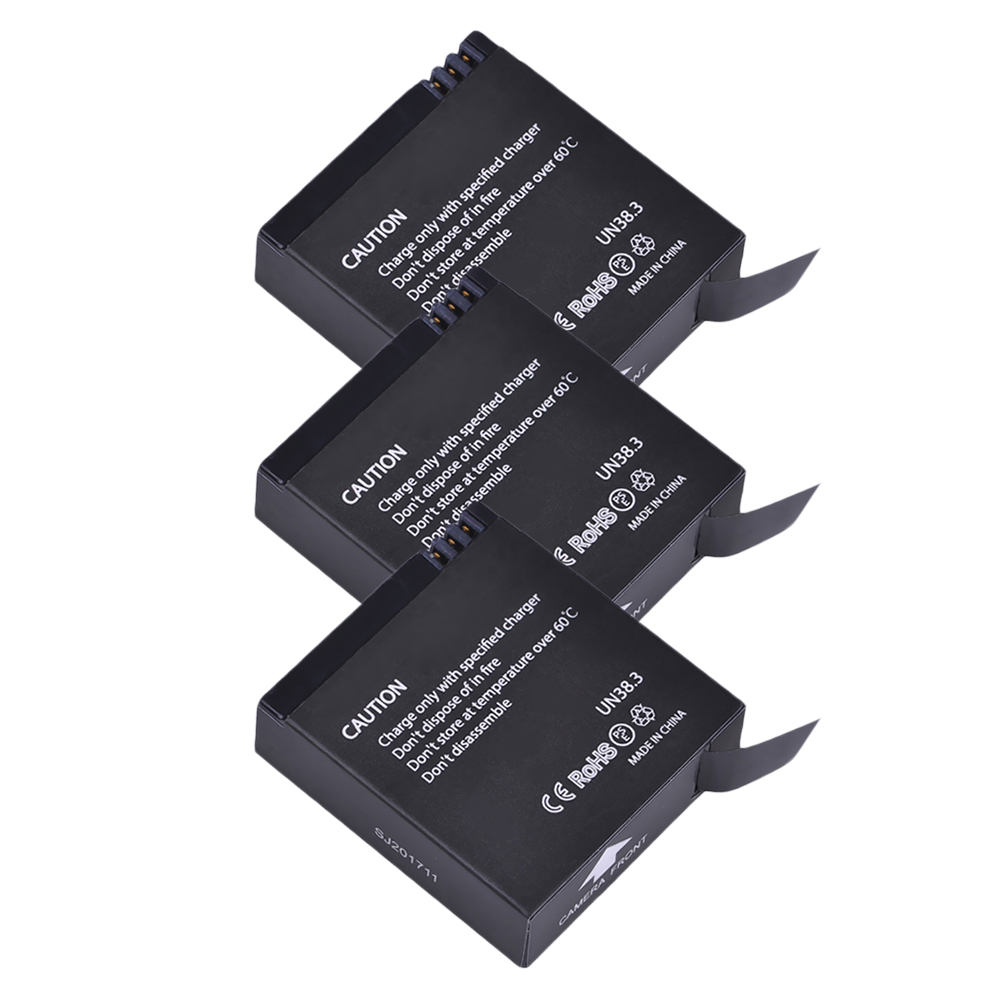 1000mAh SJ7 Battery / SJ7 Charger for SJCAM SJ7 Star Action Camera: 3x Battery
