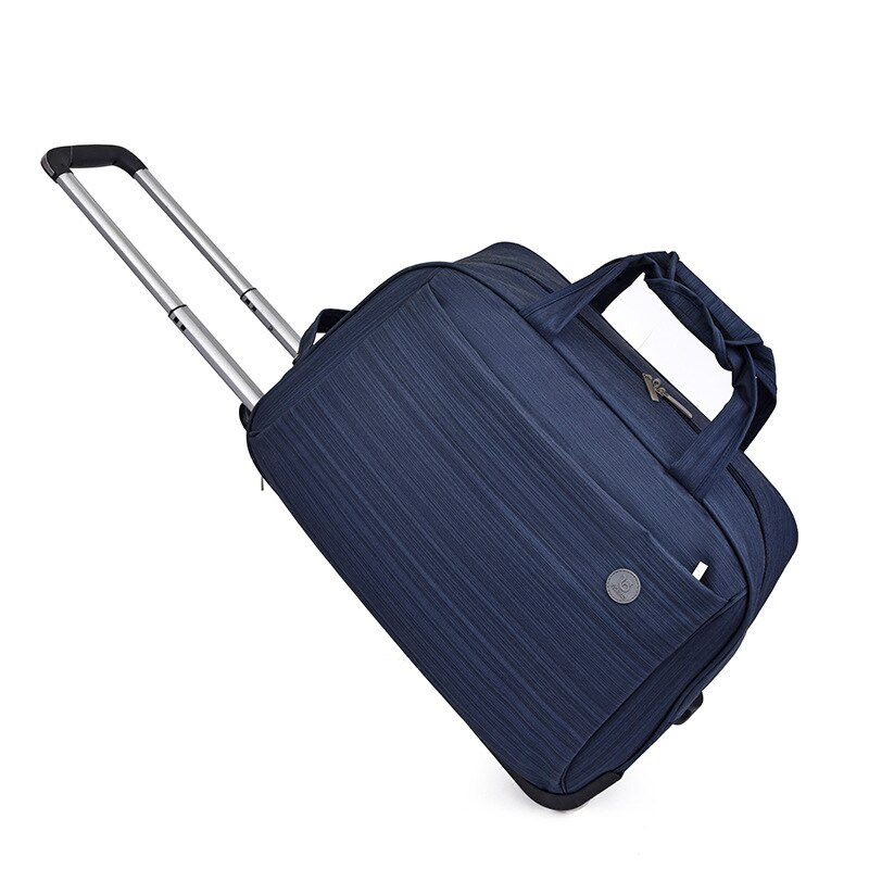 Ladies / Men's Trolley Luggage Rolling Suitcase Casual Stripe Rolling Case Wheeled Travel Bag Wheeled Luggage Suitcase: blue