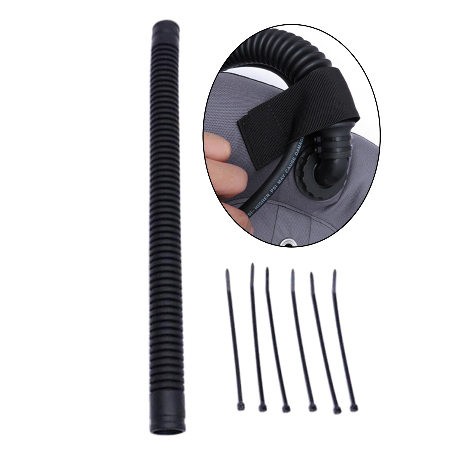 BCD Inflator Hose Durable Corrugated BC Airway Hoses 12/14''/16' Diver Pipe