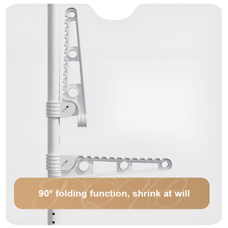 Accueil tige de séchage aérienne plancher debout support de séchage non perforé balcon chambre extensible corde à linge pôle suspendu manteau Rac