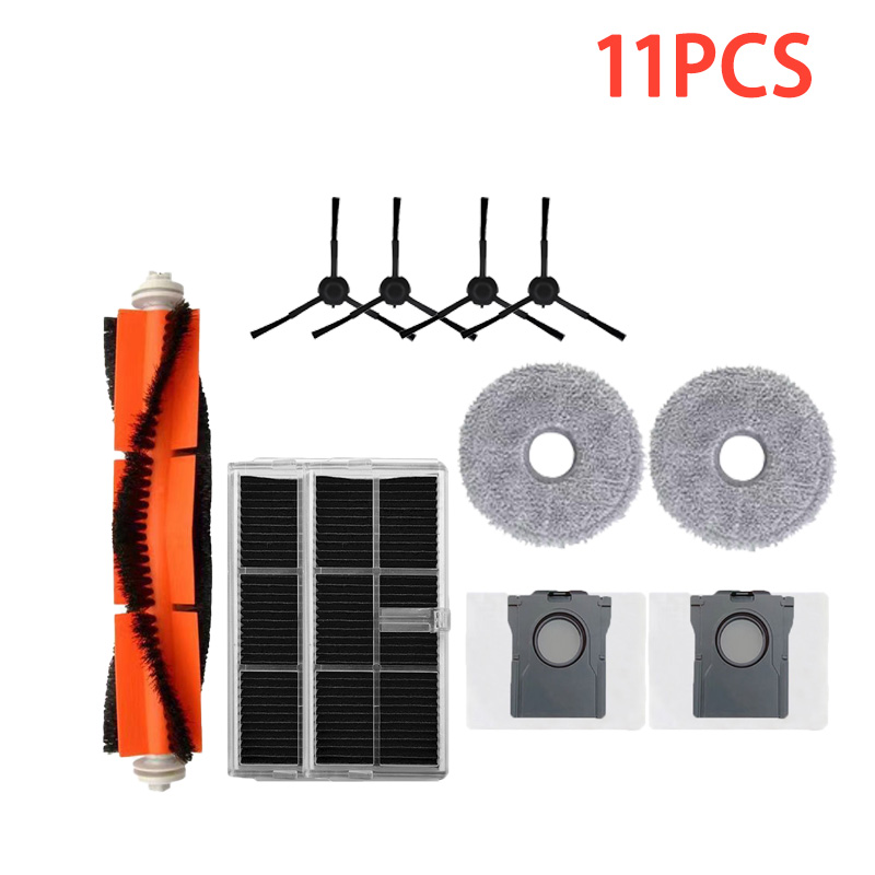 per Dreame L30 ultra accessori Mocio pad sacchetto per la polvere spazzola laterale principale in gomma filtro HEPA robot aspirapolvere parti di ricambio: esercito verde