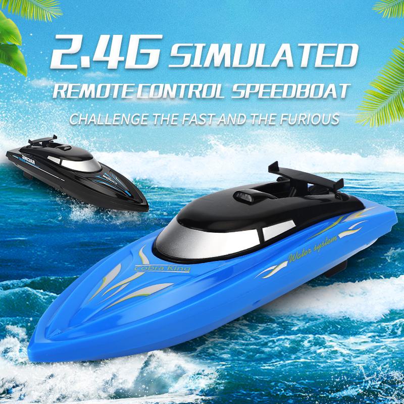 Kuulee fjernbetjening speedbåd 2.4g fjernbetjening båd lang udholdenhed legetøj til sommer