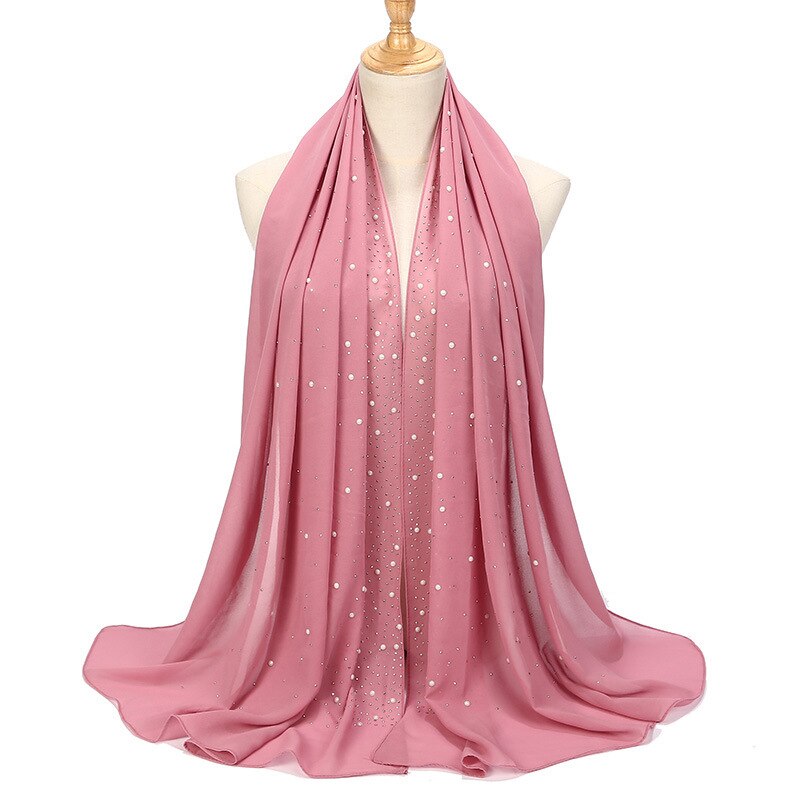 Chiffon Hijabs Schal Turbane Chiffon Schals für muslimische Schleier islamische malaysische Frauen Schleier Hijabs Schal lange Schals: Mehrfarben