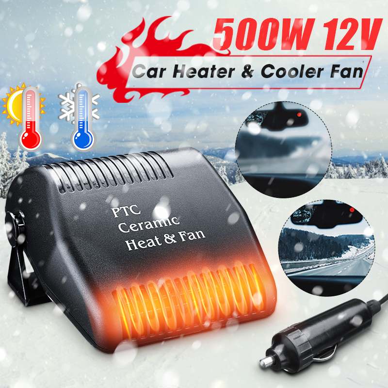 12V 500W Car Heater Heating Car Defroster Winter Auto Electric Stove Fan Heating Air Purifier Cooler Dryer Integrated Defrosting