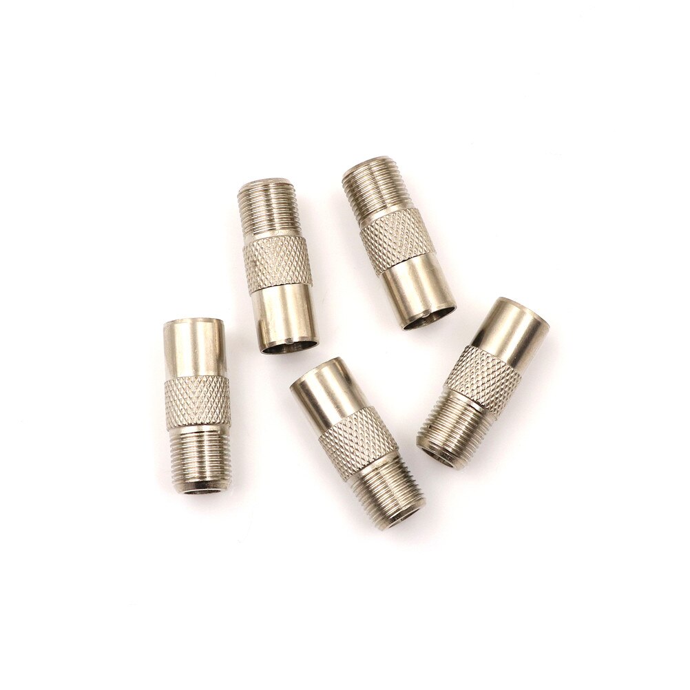 10x Connettori Antenna TV Coassiale Femmina - Adattatori PAL RCA In Nickel